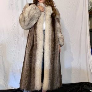 Real fox fur coat